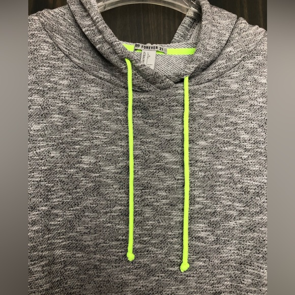 Forever 21 grey exercise long sleeve hooded sweatshirt - Picture 3 of 7